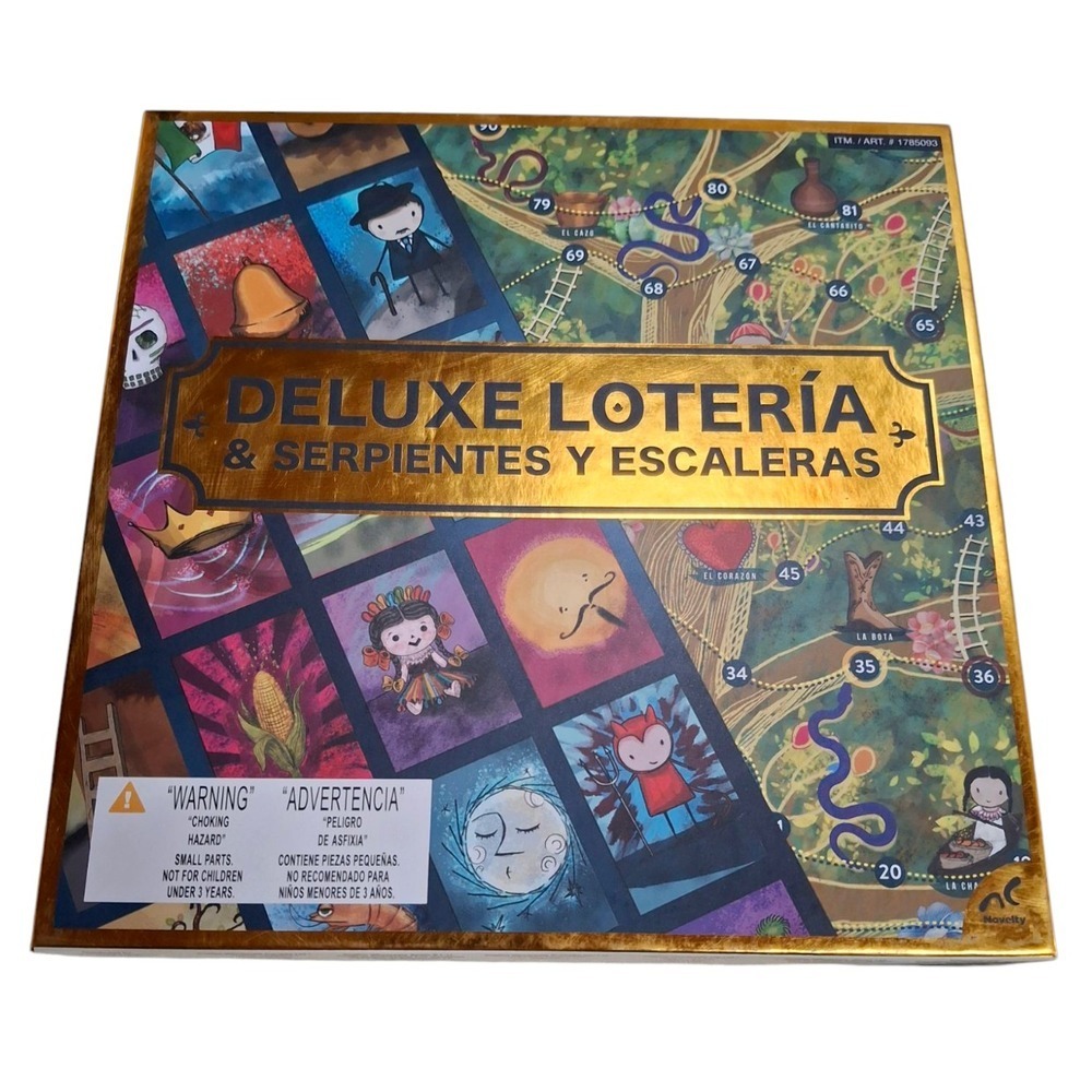 Deluxe Loteria Snake and Ladders 8 MDF boards 128 Class beads Plastic cards